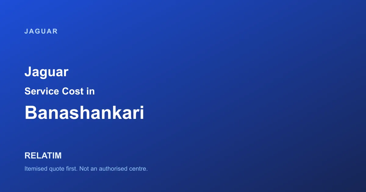 Jaguar Service Cost in Banashankari, Bangalore